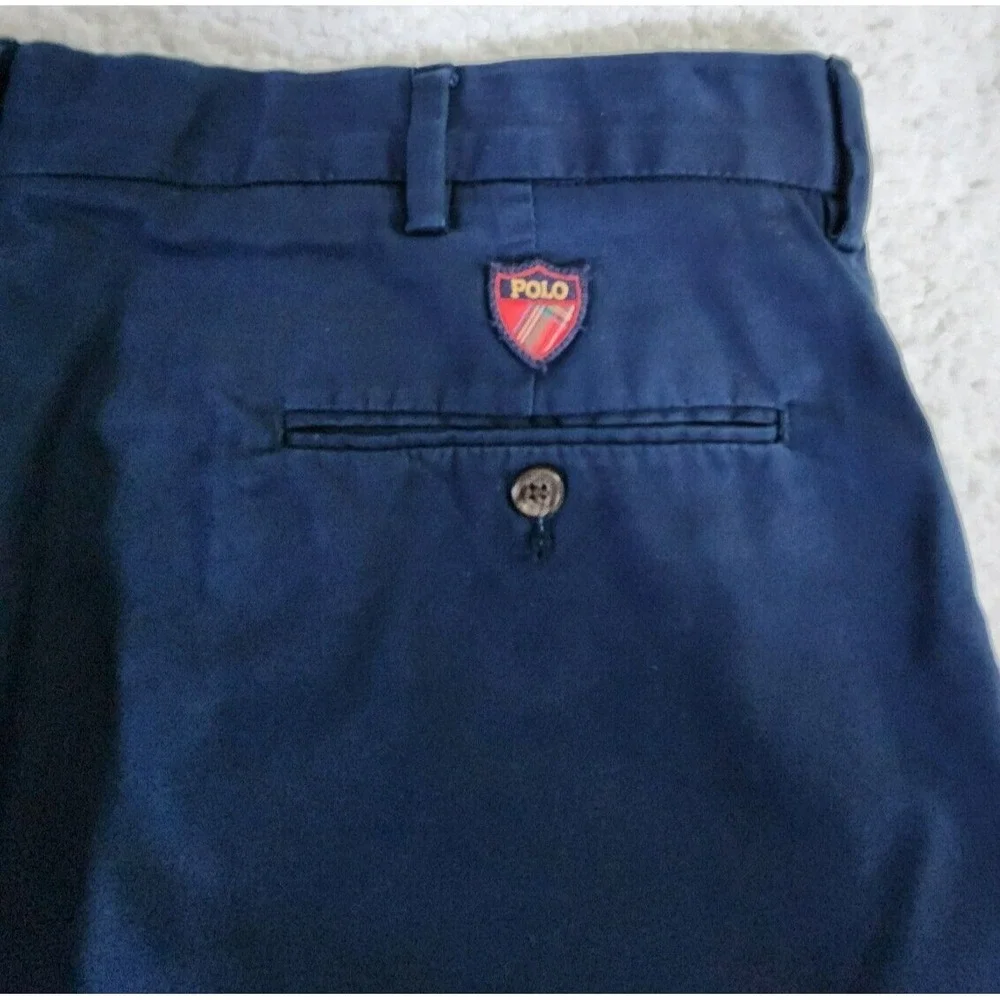 Polo Ralph‎ Lauren Classic Fit Chino Shorts Men's 38 Blue Cotton Flat Front